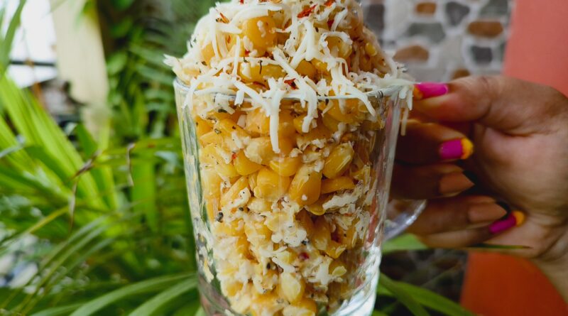 Italian Corn Chaat Cup | Cheese Sweet Corn Chaat Recipe