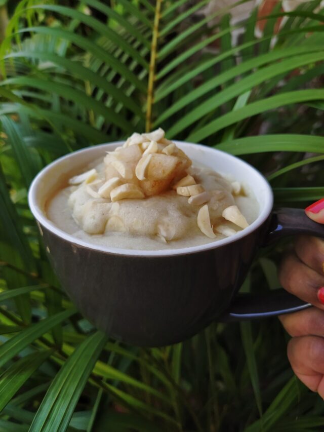 Pear Almond Mug Cake Recipe