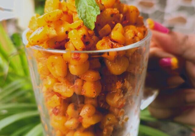 Spicy Corn Chaat Web Story Thumbnail